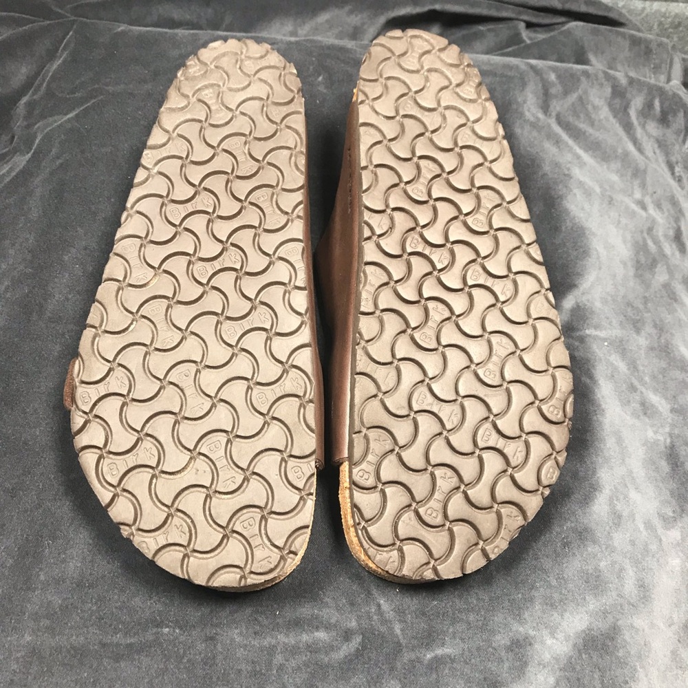 Birkenstock Arizona Brown Double-Strap Sandals M 11 EU 44 Outlined Footprint - Picture 9 of 16